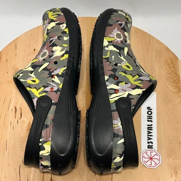 Merrell Encore Service Pro Women's Green Floral Slip On Clogs - Size W9 - Picture 9 of 10